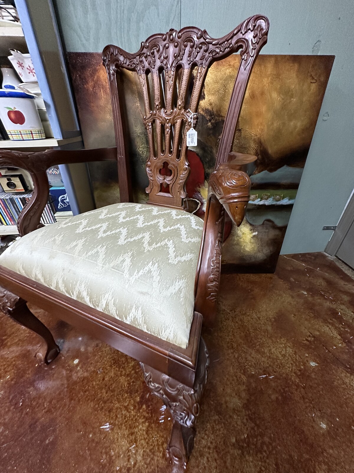 Consignment furniture and decor inside Triangle Trading Post