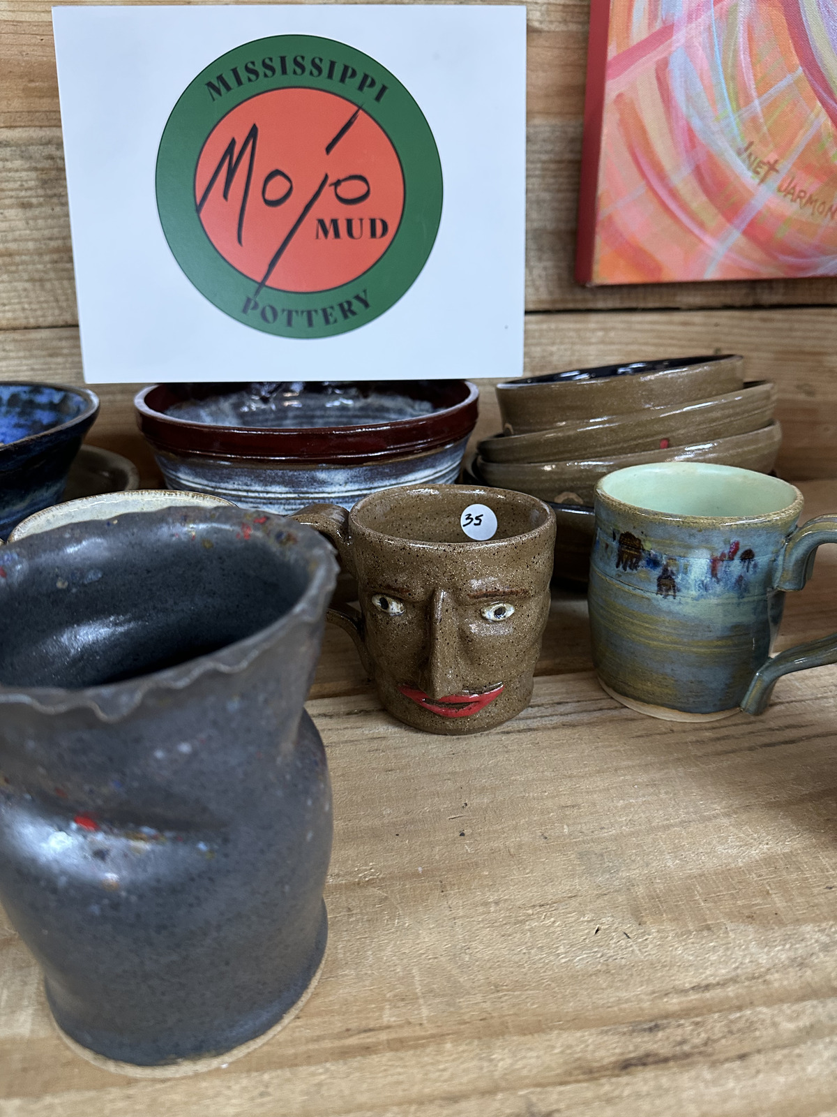 Handmade ceramic cups and bowls from Mojo Mud Pottery