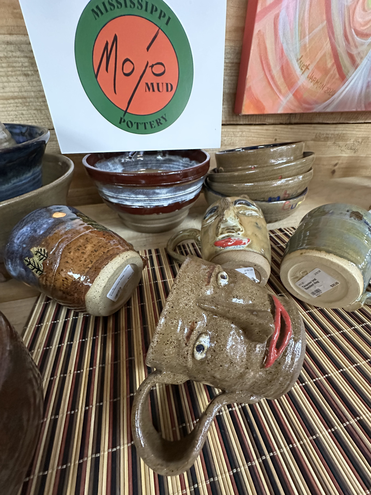 Ceramic mugs from Mojo Mud Pottery