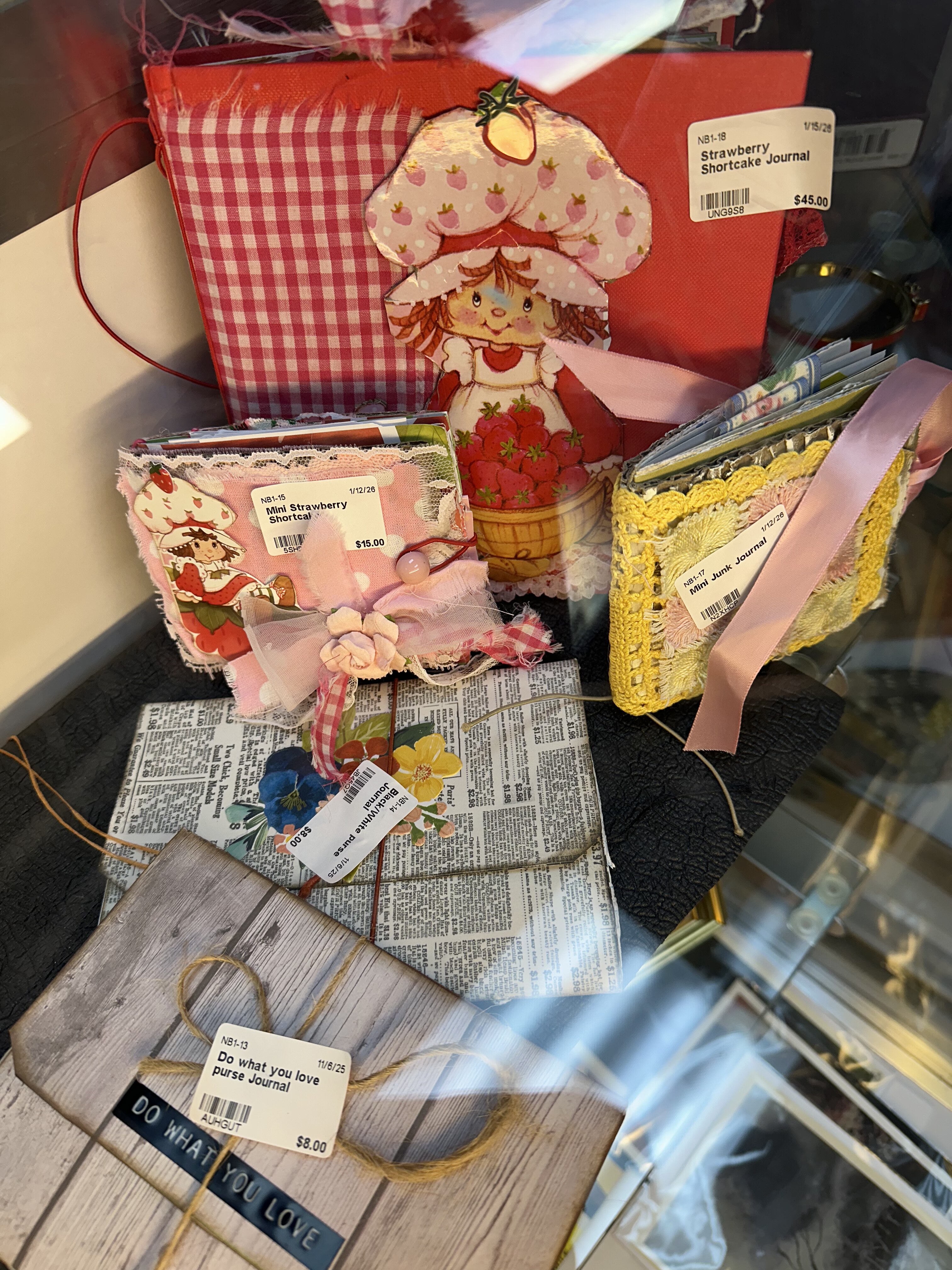 Handmade journals from Nicole Brassel at Triangle Trading Post