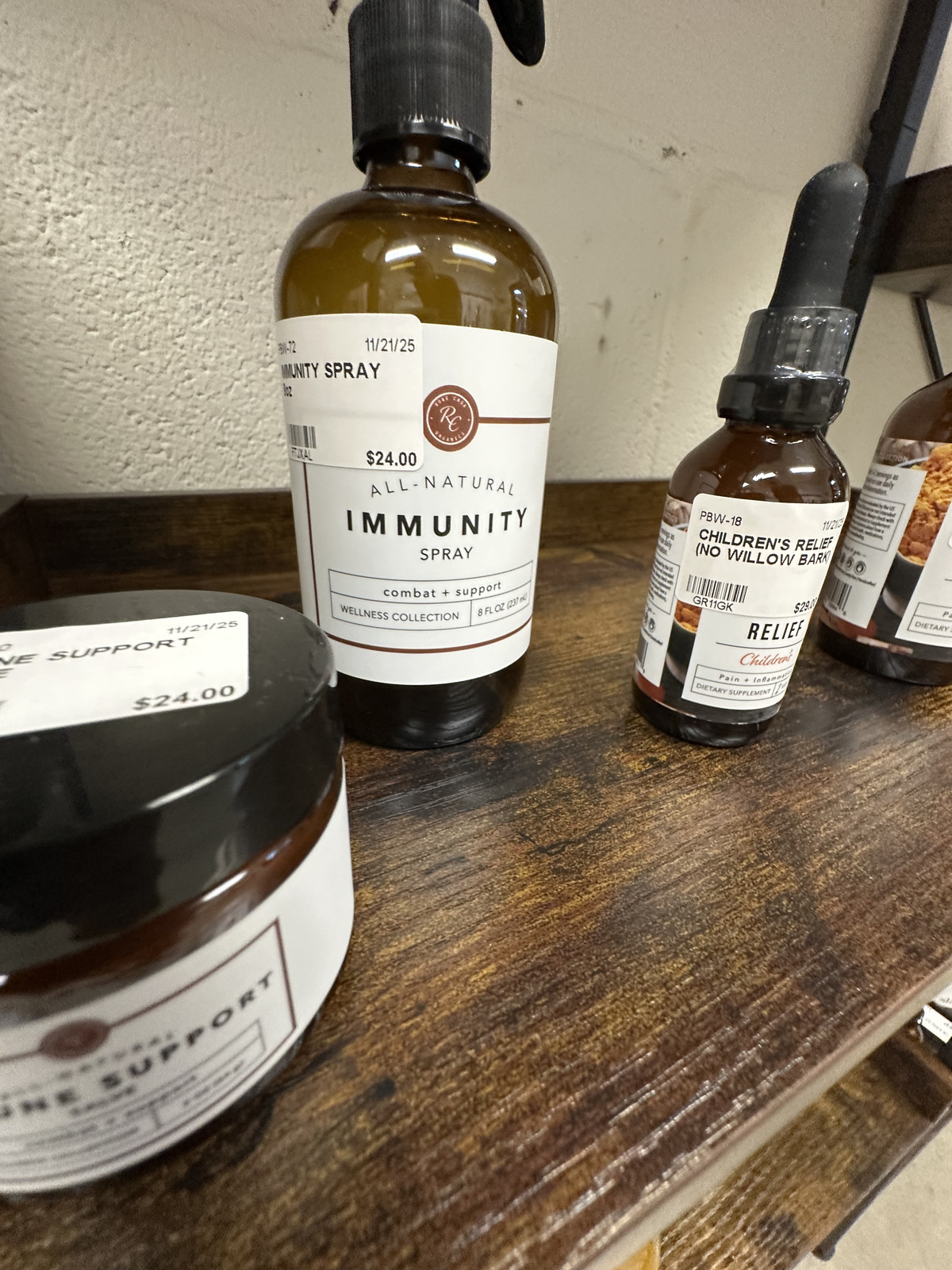 Pine Bluff Wellness products inside Triangle Trading Post