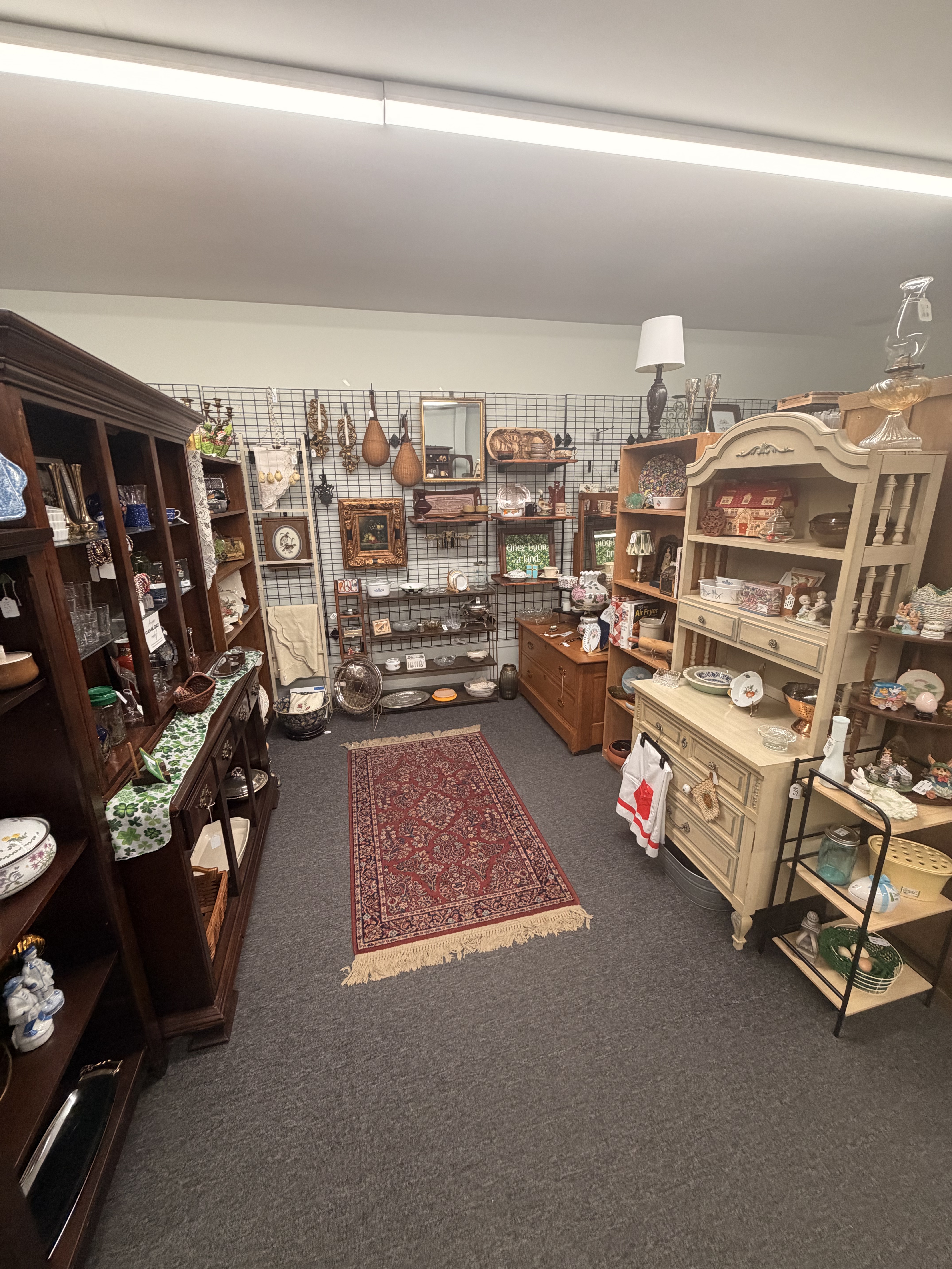 A vendor booth inside Triangle Trading Post