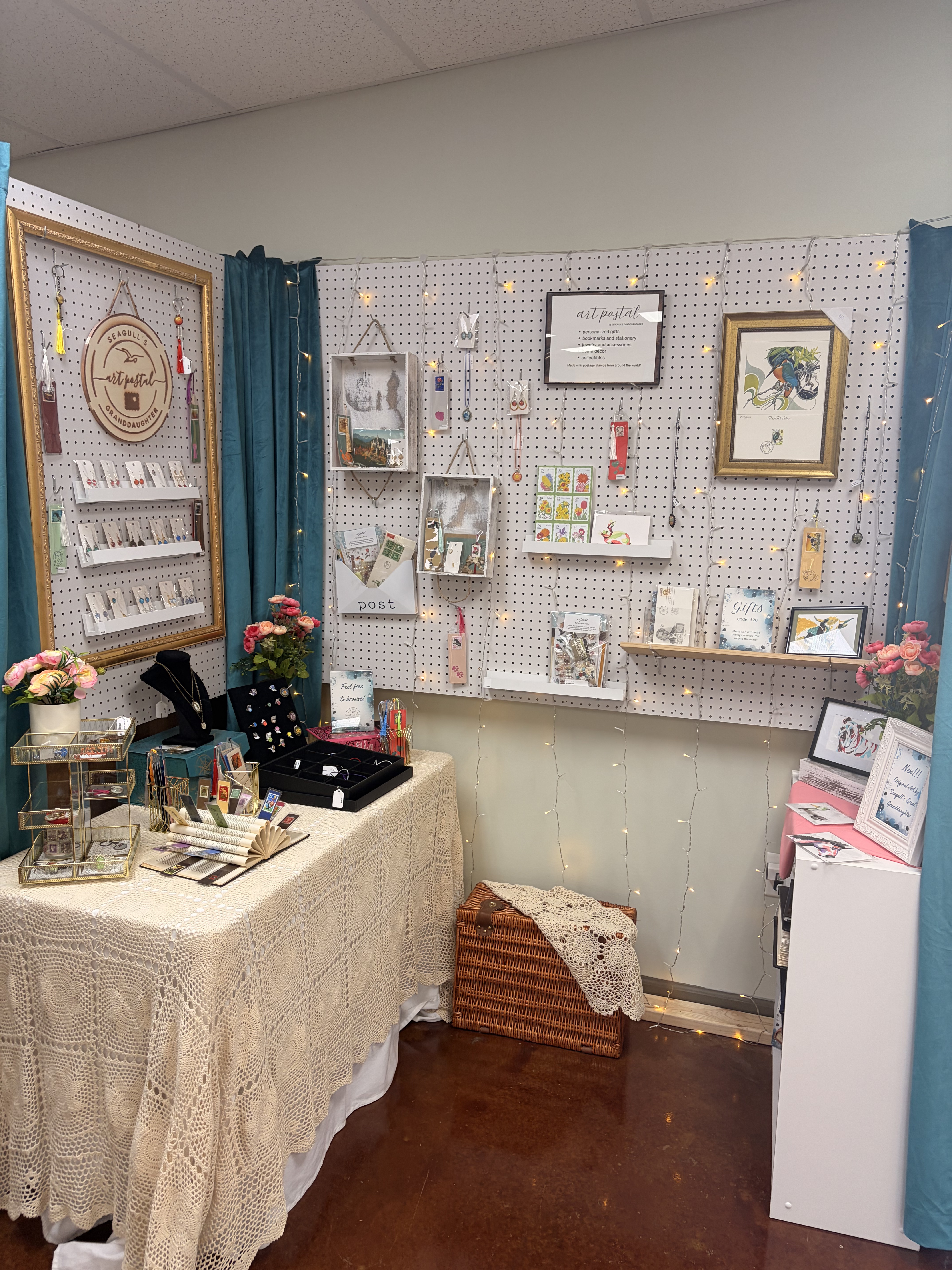 Creative booth inside Triangle Trading Post