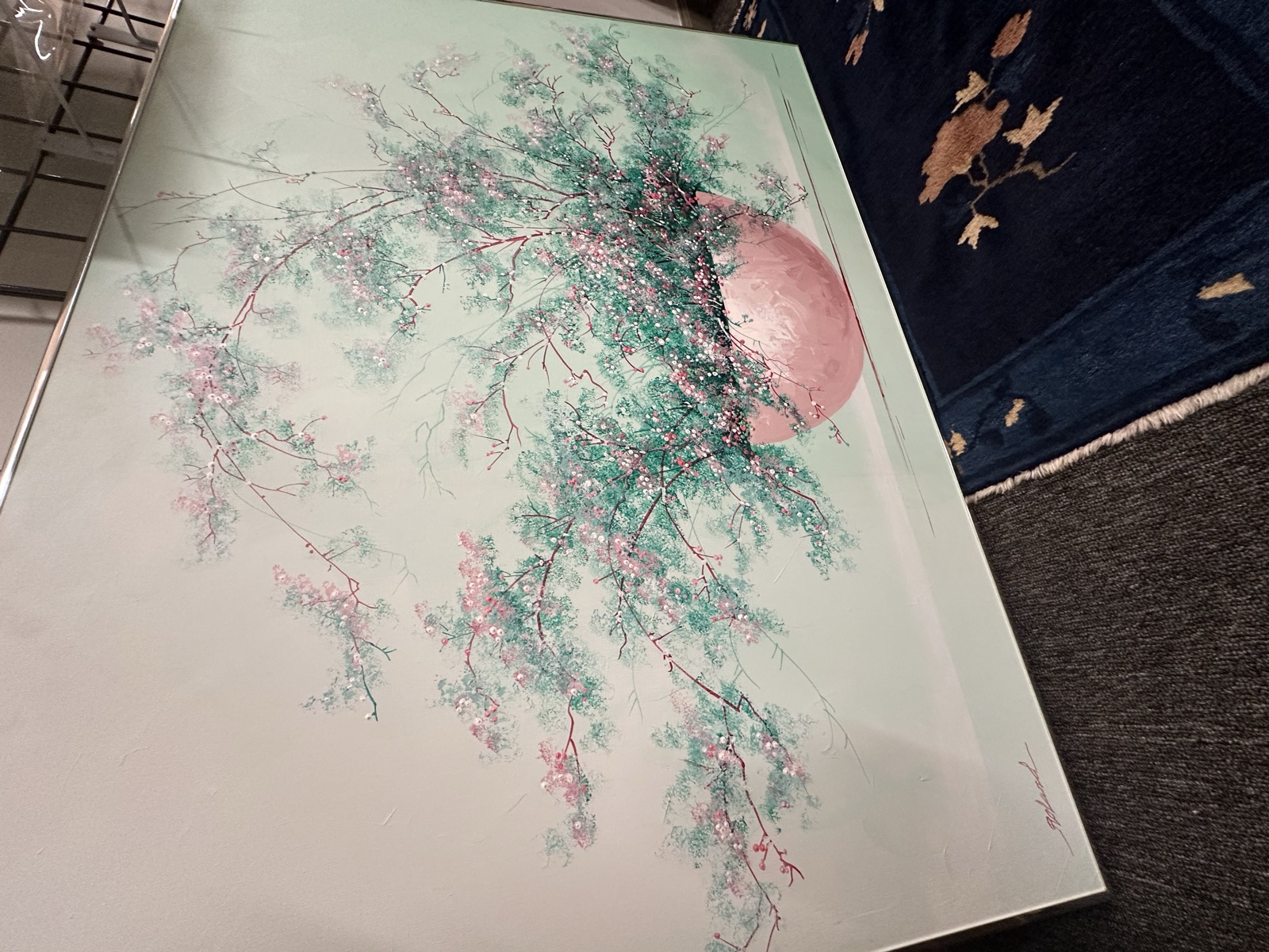 Cherry blossom and moon painting at BackRho