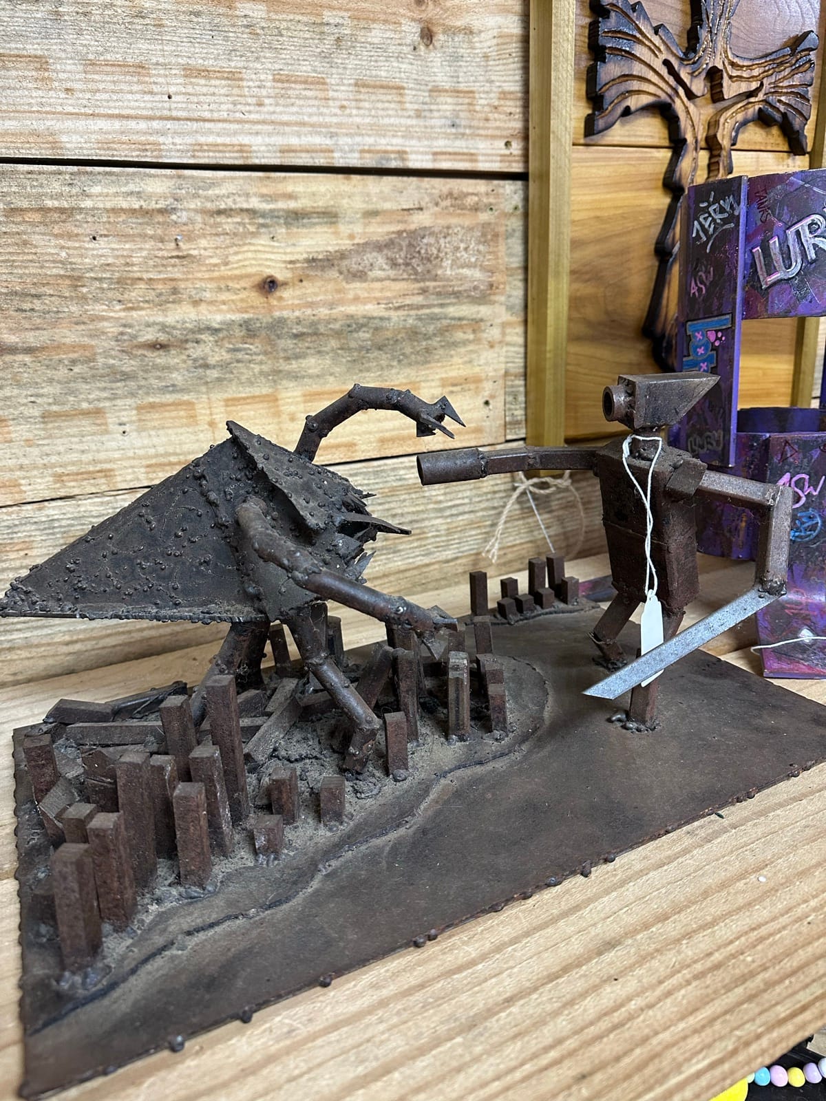 Found-object building sculptures by Dime