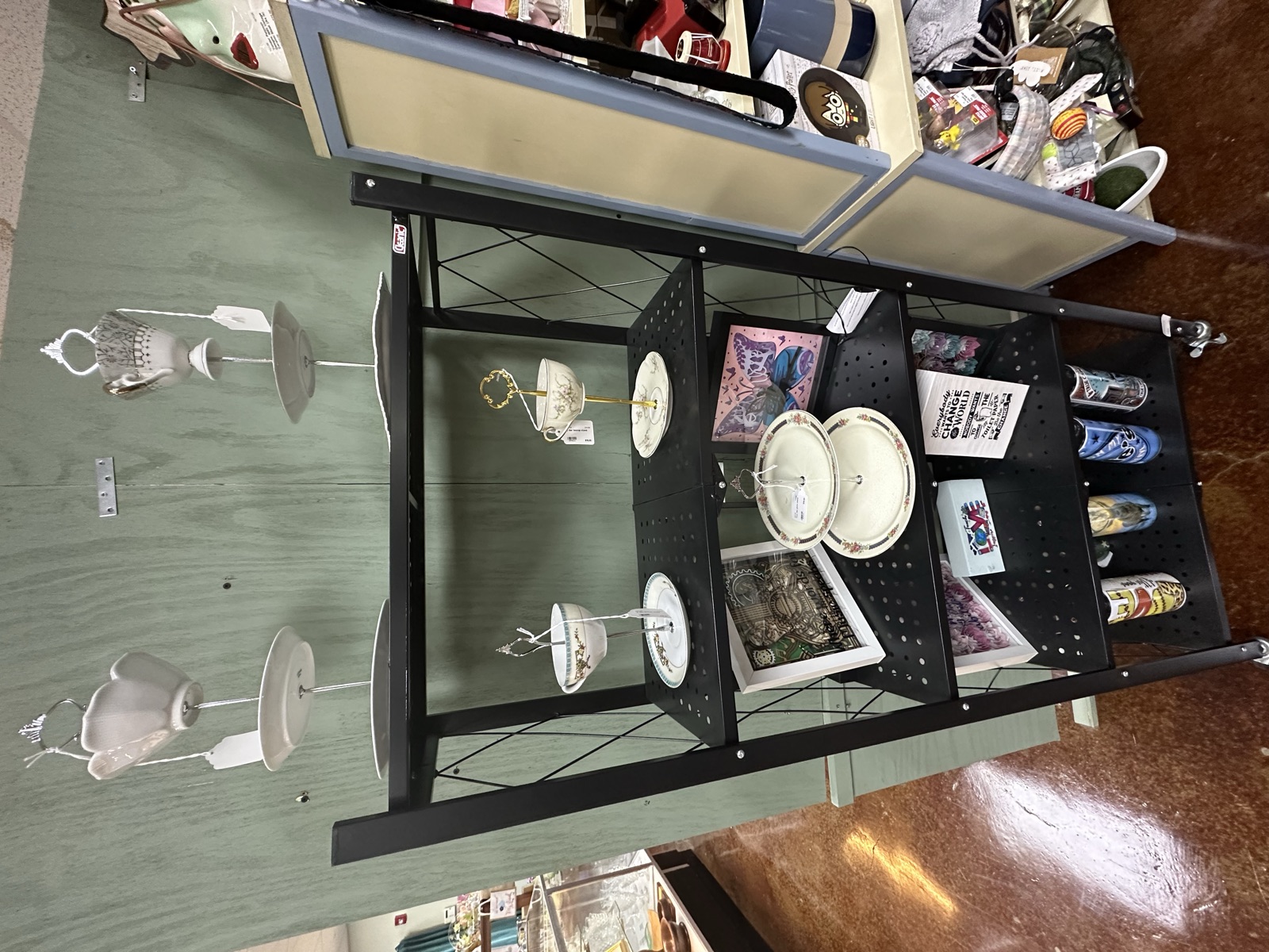 Lamps and decorative pieces made from upcycled vintage china by Simply Craftsy